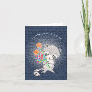 Raccoon vaders dag tot de beste vader die ooit rac kaart