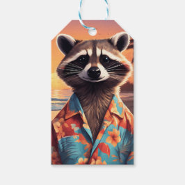 Raccoon Vakantie Cadeaulabel