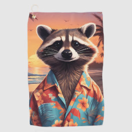 Raccoon Vakantie Golfhanddoek