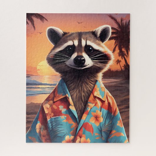 Raccoon Vakantie Legpuzzel (Verticaal)