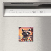 Raccoon Vakantie Magneet (Insitu (Vaatwasser))