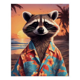 Raccoon Vakantie Perfect Poster