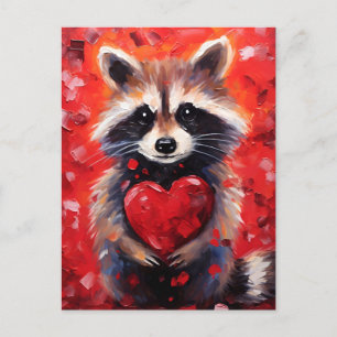 Raccoon Valentijnsdag Briefkaart