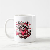 Raccoon Valentine Hearts  Koffiemok (Links)
