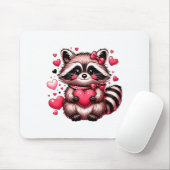Raccoon Valentine Hearts  Muismat (Met muis)