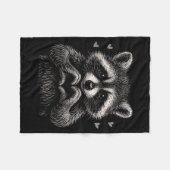 Raccoon Valentines Day Funny Feral Raccoon Love He Fleece Deken (Voorkant (Horizontaal))