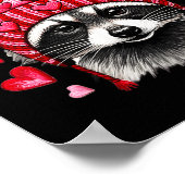 Raccoon Valentines Day Funny Feral Raccoon Love He Poster (Hoek)