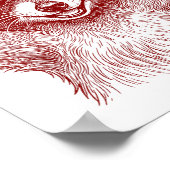 Raccoon Valentines Day Funny Feral Raccoon Love He Poster (Hoek)