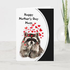Raccoon van moederdag kaart