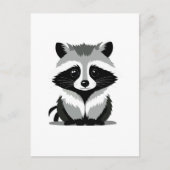 Raccoon Vector Grafische Kunst Portret Dierlijke G Briefkaart (Voorkant)