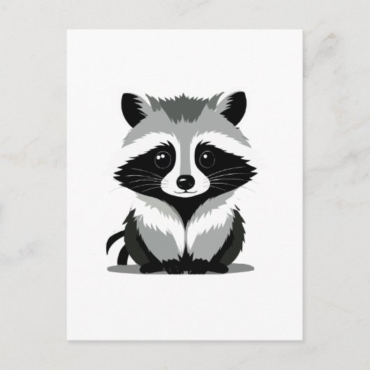 Raccoon Vector Grafische Kunst Portret Dierlijke G Briefkaart (Voorkant)