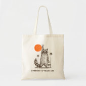 Raccoon verblijf Trashy dier Tote Bag (Voorkant)