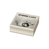 Raccoon Verzenden Liefde Rubber Stamp Rubberstempel (Stempel)
