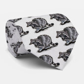 Raccoon volledig gefigureerd stropdas (Opgerold)