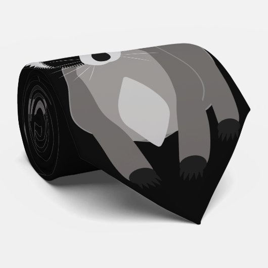 Raccoon voor buitenganger stropdas (Opgerold)