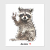 Raccoon Vredesteken Sticker (Vel)