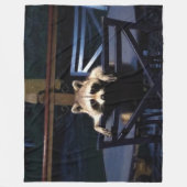 RACCOON WACHT TE WORDEN BEDIEND FLEECE DEKEN (Voorkant)
