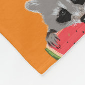 Raccoon watermeloen fleece deken (Hoek)