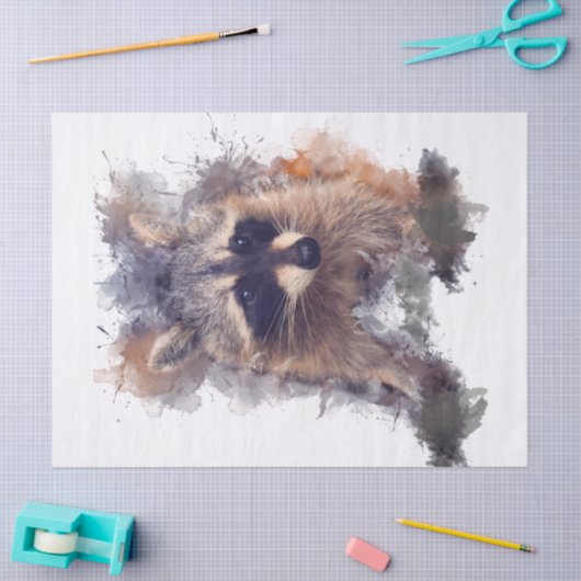 Raccoon Waterverf Tissuepapier (Craft)