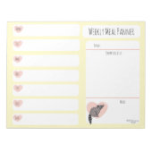 Raccoon Weekly Meal Planer notitieblok (Voorkant)