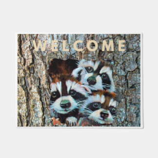 Raccoon WELCOME Welkom Mat