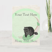 Raccoon Wenskaart Kaart (Voorkant)