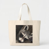 Raccoon whimsy grote tote bag (Voorkant)