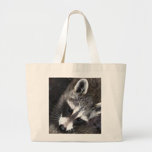 Raccoon whimsy grote tote bag (Voorkant)