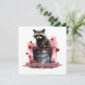 Raccoon Wil je mijn Valentijn zijn? (Staand voorkant)