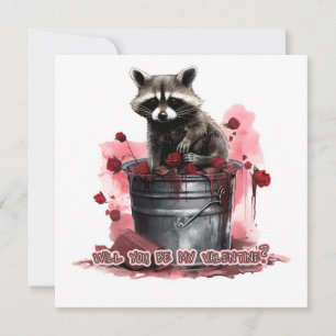 Raccoon Wil je mijn Valentijn zijn?