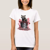 Raccoon Wil je mijn Valentijn zijn? T-shirt (Voorkant)