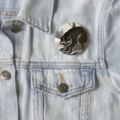 Raccoon, wilddierenbos Ronde Button 5,7 Cm (In situ)