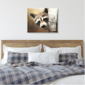 Raccoon Wildlife Canvas (Insitu (Slaapkamer))