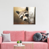 Raccoon Wildlife Canvas (Insitu (Woonkamer))