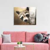 Raccoon Wildlife Canvas Afdruk (Insitu (Woonkamer))