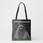 Raccoon Wildlife Foto Forest Conservation Tote Bag (Voorkant)