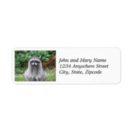 Raccoon Wildlife Photo Return Address Etiket