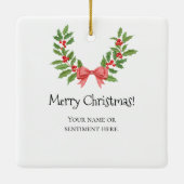 Raccoon Winter Scene - Wildlife Ornament (Achterkant)