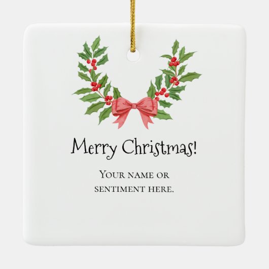 Raccoon Winter Scene - Wildlife Ornament (Achterkant)