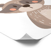 Raccoon Woodland Animal Nursery Wall Art Print (Hoek)