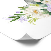 Raccoon, Woodland Animals, Boho, Purple Flowers Poster (Hoek)