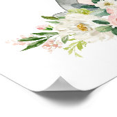 Raccoon, Woodland Animals, Boho, Roze Bloemen Poster (Hoek)