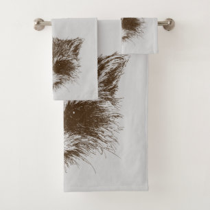 Raccoon Woodland Creature Animal Drawing Bad Handdoek