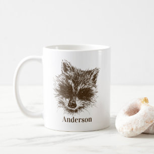 Raccoon Woodland Creature Animal Personalized Koffiemok
