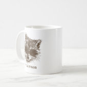 Raccoon Woodland Creature Animal Personalized Koffiemok (Voorkant links)