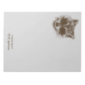 Raccoon Woodland Creature Drawing Personalized Notitieblok (Voorkant)