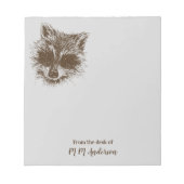 Raccoon Woodland Creature Drawing Personalized Notitieblok (Voorkant)