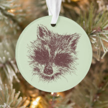 Raccoon Woodland Creature Drawing Personalized