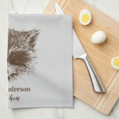 Raccoon Woodland Creature Drawing Personalized Theedoek (Quarter Fold)