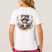 Raccoon Woodland Kinder Christelijke Gebed | T-shirt (Achterkant)
